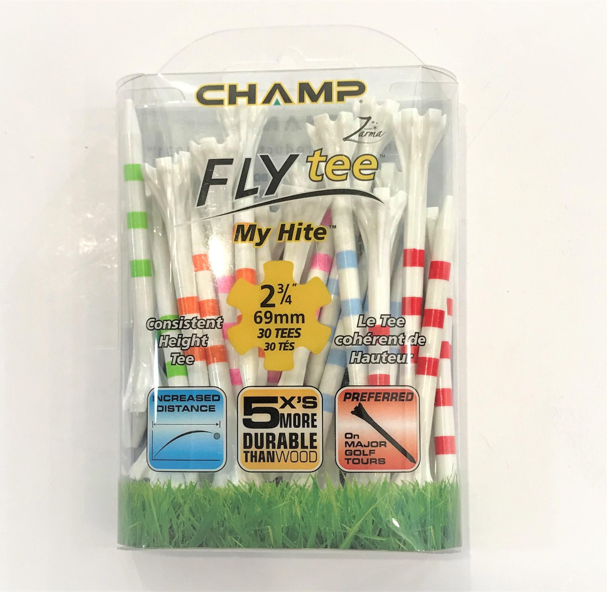 CHAMP FLY TEE GOLF MY HITE 2-3/4" 30P PACK, MIXED COLORS -95529