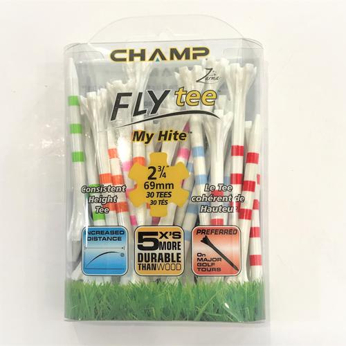 Champ Fly Tee Golf My Hite 2-3/4" 30P Pack, Mixed Colors